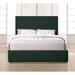 Meridian Furniture USA Monaco Boucle Fabric Bed Wood & /Upholstered/Polyester in Green | 52 H x 65.5 W x 87.5 D in | Wayfair MonacoGreen-Q