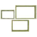 Ekena Millwork Vintage Farmhouse Shadow Box 3 Piece Wall Shelf Set, Wood in Green | 3.5 D in | Wayfair DECR18SBRTOBGR