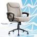 Inbox Zero Jayshree Ergonomic Executive Chair Upholstered, Metal in Gray | 38.5 H x 26 W x 27 D in | Wayfair 5F6FF3521D874F51B15FD6EF17CF2452