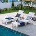 Wade Logan® Ason 74.5" Long Reclining Single Chaise, Resin in White | 11.2 H x 22.8 W x 74.5 D in | Outdoor Furniture | Wayfair