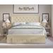 Lark Manor™ Alojzije King Tufted Storage Panel Bed Upholstered/Polyester in Brown | 49.2 H x 81.9 W x 85.4 D in | Wayfair