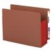 Redrope Drop-Front End Tab File Pockets Fully Lined 6.5 High Gussets 5.25 Expansion Letter Size Redrope/Red 10/Box | Bundle of 5 Boxes