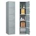 STANI Office Storage Lockers for Employees 71 Slim Metal Storage Cabinet with 5 Door for School Gym Dormitory Changing Room