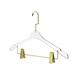 Everly Quinn YBM Home Quality Acrylic Clear Hangers w/ Clips Made of Clear Acrylic for a Luxurious Look Acrylic in Gray/Yellow | 17.3 W in | Wayfair