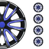 OMAC 16 Inch Wheel Covers Hubcaps for Dodge Journey Black Dark Blue Gloss