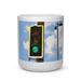 East Urban Home Green Light Heart Shape Mug Ceramic in Blue/Brown/White | Wayfair 3422764BD81F4FBEAE81179A48145297