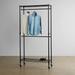 Rebrilliant Adjustable Double Rod Closet Organizer, Industrial Style Wheeled Hanger, Bottom Storage Display Rack | 72 H x 36 W x 12 D in | Wayfair