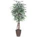 Primrue 72" Artificial Ficus Tree in Pot Silk/Plastic in Brown | 72 H x 32 W x 32 D in | Wayfair BB4F505DFFDA40B9BA40DEFDC6FBFECB