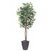 Primrue 72" Artificial Ficus Tree in Pot Silk/Plastic in Gray | 72 H x 34 W x 34 D in | Wayfair DB8E5FCF4DD341BCB2291D21540F0224