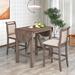 Red Barrel Studio® Counter Height Drop Leaf Rubberwood Solid Wood Dining Set Wood in Brown | 35.4 H in | Wayfair 69946188D4664C508B5A02B1BF05F1EF