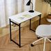 17 Stories Home Office Desk Wood/Metal in White | 30 H x 32 W x 16 D in | Wayfair ABDFE53B1AAF44F9B349224A2BC11486