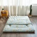 Queen 3" Memory Foam Mattress - Alwyn Home Japanese Floral Design Futon Polyester in White | 80 H x 60 W 3 D Wayfair