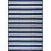 Blue/Navy 71 x 48 x 0.04 in Area Rug - Highland Dunes Seattle Contemporary Stripes Area Rug, Navy Polypropylene | 71 H x 48 W x 0.04 D in | Wayfair