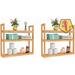 Latitude Run® Solid Wood Wall Mounted Bathroom Shelves Solid Wood in Brown | 21.26 H x 23.6 W x 5.9 D in | Wayfair D56505A2FD05492B9E06FB0414BA505D