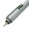 Multifunction Pen Multi Function Tool Stylus Ballpoint Screwdriver Ruler Touch Screen Silver