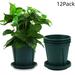 12Pcs Round Nursery Pot 5.9 inch Plastic Plant Pots with Drainage Hole Garden Flower Pots Nursery Plant Container Flower Planters for Succulents Herbs Cactus Green