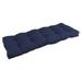 Solid Twill Tufted Indoor Bench Cushion (Multiple widths from 42 to 60 inch)