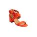 Wide Width Women's The Aralyn Sandal by Comfortview in Red Orange (Size 8 1/2 W)