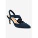 Wide Width Women's Arabella Pump by Bella Vita in Navy Suede Leather (Size 12 W)