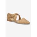 Extra Wide Width Women's Maddie Flats by Bella Vita in Natural (Size 11 WW)