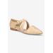 Extra Wide Width Women's Maddie Flats by Bella Vita in Nude (Size 8 WW)