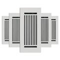 Prima Decorative Hardware Floor Register A/C Vent Cover 4 x 10 Cast Aluminum 5 Pack Satin