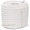 1/2 5/8 3/4 7/8 inch Nylon Twisted Rope - White Pull Rope Cord (1/2 inch x 50 ft)