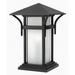 1 Light Large Outdoor Low Voltage Pier Mount Lantern in Craftsman-Coastal Style 11 inches Wide By 17 inches High-Satin Black Finish-Integrated Led