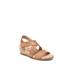 Wide Width Women's Sincere Wedge by LifeStride in Tan Fabric (Size 7 W)