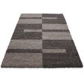 Hochflor-Teppich AYYILDIZ TEPPICHE "Gala Shaggy 2505" Teppiche Gr. B/L: 240 cm x 340 cm, 30 mm, 1 St., grau (taupe) Esszimmerteppiche