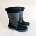 Coach Shoes | Coach Black Suede Nylon Faux Fur Mid Calf Waterproof Boots Size 8 | Color: Black | Size: 8