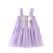 JDEFEG Baby Set Beach Party Layered Sequin Dress Toddler Princess Casual Baby 16Y Birthday Bowknot Dresses Tulle Summer Beach Kids Sleeveless Dresses Girls Dresses Baby Girl Dress 24 Months Purple 90