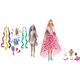 Barbie GHN04 - Fantasie-Haare Puppe, blond, mit Zwei verzierten Haarreifen, Zwei Oberteilen, ab 3 Jahren & GML76 - Prinzessinnen-Abenteuer Puppe mit Mode, blond, 3 bis 7 Jahren