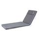 Alfresia Sun Lounger Replacement Cushion – Garden Sun Lounger Cushion, Luxury Style, Matching Headrest Included, Thick Luxury Foam Filling, Use with Lounger Chairs, Choice of Colours (Grey)