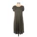 Maurices Casual Dress - Shift: Green Solid Dresses - Women's Size X-Small