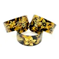 Bracelet jonc fleur avec fleurs PlumBR pour femme bracelets de manchette en acrylique conforme