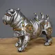 Figurines de chien Machine décoration décor de bureau en résine en forme de chien Steampunk pour