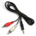 Séparateur de câble Audio stéréo pour voiture 1m 3.5-Jack vers 2 RCA mâle vers mâle 2RCA vers