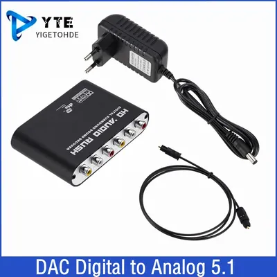 Décodeur Audio numérique-analogique 5.1 CH SPDIF Coaxial vers RCA DTS AC3 amplificateur numérique