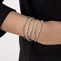 Bracelets simples en cuivre et acier inoxydable pour femmes chaîne courte Figaro chaîne à