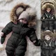 Vêtements d'hiver pour bébés combinaison à capuche manteau chaud et épais vêtements d'extérieur