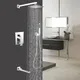 Ensemble de robinets de douche chromés mitigeur de douche mural 8 à 16 pouces robinet de salle de