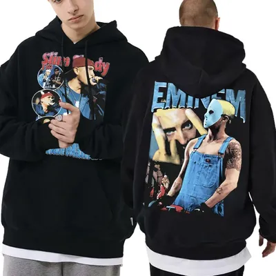 Sweat à Capuche Slim pour Homme Vêtement de Style Hip Hop avec Image de I'm Marshall Mathers