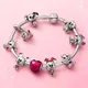 Bracelet fin Disney Anime Cartoon Charms pour femme bracelet Minnie Beads Cheshire Cat Stitch