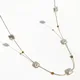 Peri'sBox-Collier en acier inoxydable plaqué or pour femme serpentine fine perles baroques carrées