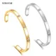 NIBA-Bracelet ouvert en cristal blanc pour femme et fille bijoux de marque bracelets scintillants