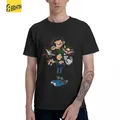 T-shirt à manches courtes en pur coton pour hommes The Twins of GamJeff Gomer Goof Gastone