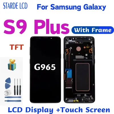 Ensemble écran tactile LCD TFT avec châssis pour Samsung Galaxy S9 PLUS G965A G965U G965F 100%