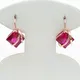 Boucle d'oreille carrée en or violet et rubis nouvelle collection breloque de luxe en lumière