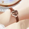 Petites montres en forme de cœur pour femme montre à quartz ultra-fine marque de luxe mode